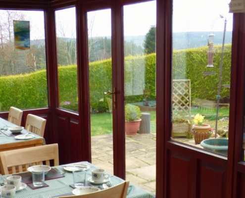 Greenacre Breakfast room in the conservatory